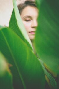 Midlife woman in nature symbolizing reflection and change during perimenopause